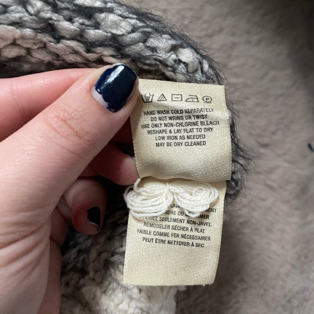 Anthropologie Meadow Rue Kennedy Fuzzy Knit Stripe Back Bow Sweater sz M Orange - Picture 7 of 11